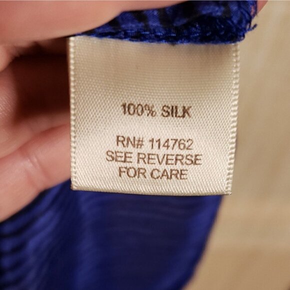 Petticoat Alley Womens Silk Ombre Striped Blouse XS - Picture 6 of 7